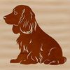 Sitting Cocker Spaniel Illustration Vector A vector illustration of a sitting Cocker Spaniel dog breed, suitable for digital design.