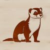 Adorable Ferret SVG Artwork A high-quality SVG illustration of a curious ferret in profile.