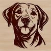 Labrador Retriever Head Vector Art A vector illustration of a Labrador Retriever's head, suitable for cutting machine designs.