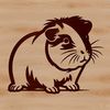 Vector illustration of a cute guinea pig, suitable for cut-out designs and crafts.