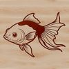 Playful Swimming Friend SVG Icon A colorful goldfish in a bowl, suitable for vector design projects.