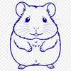 SVG Hamster Graphics for Designers A stylized illustration of a hamster, suitable for digital design and crafts.