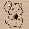 Colorful Hamster Vector Graphic A colorful illustration of a hamster in a playful pose, suitable for personal or commercial use as a vector graphic.