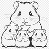 Free SVG Hamster Graphics A cute cartoon hamster with a friendly expression, suitable for personal or family use in various creative projects.
