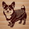 Vector Graphic of a Standing Dog Breed Illustrative vector design of a standing Welsh Corgi dog breed.