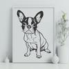 Lovable Dog Breed Silhouette Design A cute sitting dog breed.