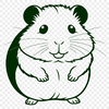 Colorful Hamster SVG Clip Art A cute hamster illustration suitable for digital crafts and design projects.