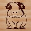 Cute Guinea Pig Graphic A guinea pig illustration created as a digital graphic with scalable vector graphics (SVG) format.