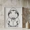 Cute Guinea Pig in Blue Hoody SVG A cute guinea pig wearing a bright blue hoody.