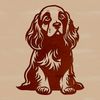 Free Vector Dog Breed Illustration Illustrated Cocker Spaniel breed dog sitting on its hind legs