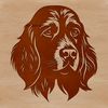 Cocker Spaniel Portrait SVG Clip Art Close-up head shot of a Cocker Spaniel as a digital clip art design.