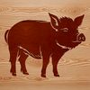 Farm Animal SVG Graphics Free Download A digital illustration of a standing farm animal, a pig, in vector format.