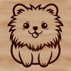 Cute Pomeranian Sitting Illustration An illustrative vector art representation of a Pomeranian in a seated position.