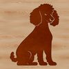 Stunning Poodle Clip Art A sitting poodle in vector format.