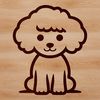 Simple Sitting Dog Illustration A simple line drawing of a sitting Poodle, ideal for vector art and digital design projects.