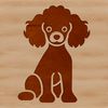 Cutedoodle Vector Graphic Free Download A stylized illustration of a sitting poodle.