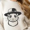 Wild Possum Character A cartoon illustration of a possum wearing a hat, depicted in vector format with bold lines and simple design.