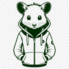 Illustrative vector graphic of a possum, suitable for various design applications.