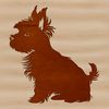 Yorkshire Terrier Breed Vector Clipart A vector illustration of a cute puppy from the Yorkshire Terrier breed in a sitting position.