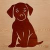 Friendly Labrador Breed Dog Image A sitting Labrador Retriever breed dog with a friendly expression.