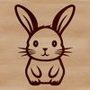 A vector illustration of an adorable animal, depicted in a seated position.