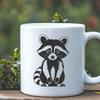 Free Racoon SVG Template Download Racoon illustration in vector format suitable for cutting machines or digital design projects.