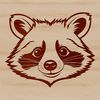 Raccoon Silhouette in Nature A detailed vector illustration of a raccoon in a natural environment.