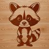Cute Raccoon Vector Illustration An SVG representation of a raccoon animal design.