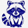 Raccoon Clip Art Vector Design Element A detailed illustration of a racoon's face, suitable for vector design projects.