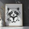 Free SVG Raccoon Clip Art Download A cartoon-style raccoon graphic designed as scalable clip art.