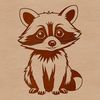 Raccoon Clipart Design for Cricut and Cutting Machines A high-quality digital representation of a raccoon created using vector art.