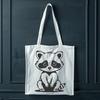 An SVG vector art design featuring a realistic raccoon image.