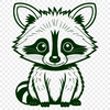 Cute Cartoon Raccoon Illustration A cartoon-style illustration of a racoon, created as a vector graphic.