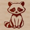 Wild Raccoon Illustration A detailed illustration of a raccoon's face, created as a vector graphic.