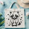 Cute Heart Raccoon SVG Icon An adorable raccoon SVG icon featuring heart patterns.