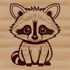 Cute SVG Vector Image Illustration A cartoon raccoon in vector format.