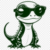 Cartoon Salamander in Shades A cartoon salamander wearing sunglasses, created as vector art.
