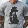 Free Vector Illustration of a Seated Dog Vector graphic representation of a seated Shetland sheepdog dog.
