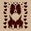 Dog Breed Clip Art Vector A cute Shetland sheepdog sitting on its hind legs.
