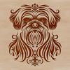 Illustration of a Shih Tzu's facial features, suitable for use in design projects.