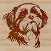 Vector Portrait of a Lovable Shih Tzu A detailed vector illustration of a Shih Tzu's head, suitable for clipping or cutting out.