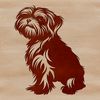 Adorable Shih Tzu Breed Icon A sitting Shih Tzu dog breed, suitable for pet owners to print or cut out as clip art.