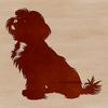 Vector Design Shih Tzu Breed Portrait Illustration of a seated Shih Tzu dog breed with vector design details.