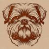 Adorable Small Dog Vector Illustration A small breed dog with a long coat, featured in a vector format.