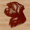 Shih Tzu Breed Illustration A detailed illustration of the head of a Shih Tzu dog breed, suitable for vector art designs.