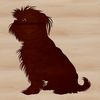 Shih Tzu Breed Profile Silhouette A small breed dog sitting on its hind legs, typical of the Shih Tzu breed.