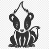 Cute Wildlife Vector A vector graphic representation of a wild animal, specifically a skunk.