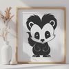 SVG Skunk Vector Design for Crafting Vector design of a skunk for various crafting and artistic applications.