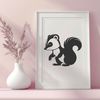 Wildlife Vector Art for Your Project A cartoon skunk illustration in vector format.