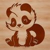 Skunk SVG Clip Art Design Animal Icon SVG illustration of a wild skunk animal in a detailed vector design.